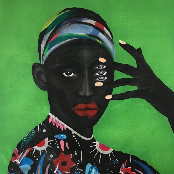 Christian Hiadzi The levee has broken, 2023 Acrylic on canvas 128 x 122 cm 50 3/8 x 48 in