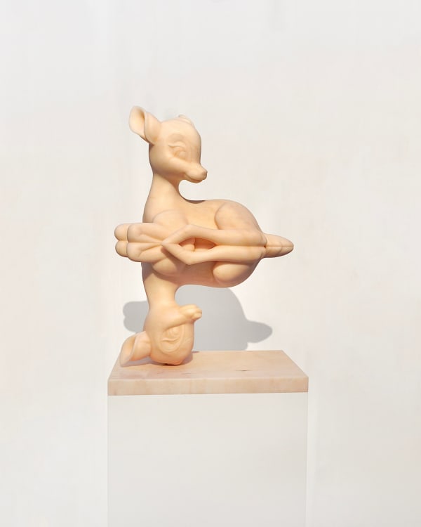 Joseph Klibansky Reflections of Youth, 2024 Pink Portuguese Marble 74 x 30 x 50 cm