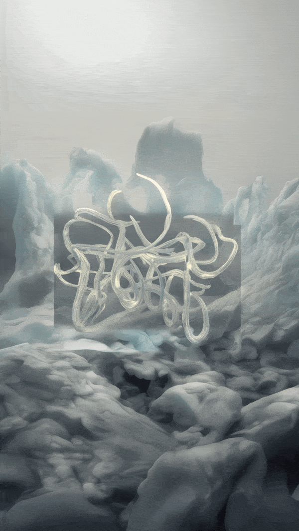 Sougwen Chung, BODY MACHINE (MERIDIANS) - Glacial Biome series, 2025