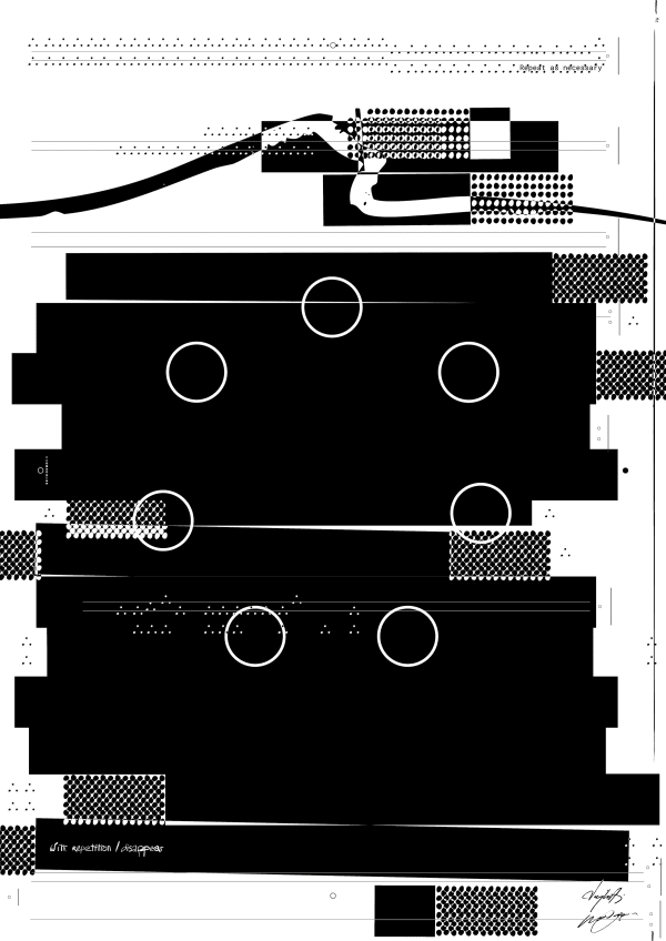 Operator Repeat as necessary #27 - With repetition I disappear, 2025 Unique artwork entirely rendered on-chain, capturing a precise moment within the 27-minute live performance presented at Scorpios Bodrum, Turkey. A unique fine art signed print is available for an additional $375 plus shipping.