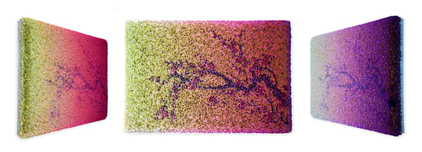 Zhuang Hong Yi Floral Nebula Dreams, 2024 Acrylic on fine rice paper mounted on canvas. 100 x 150 cm 39 3/8 x 59 in