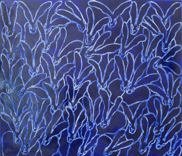 Hunt Slonem, Blue Tanzanite, 2018