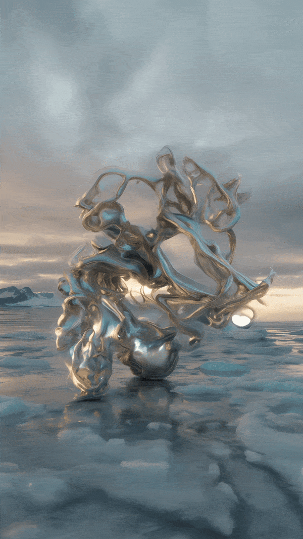 Sougwen Chung, BODY MACHINE (MERIDIANS) - Glacial Biome series, 2025