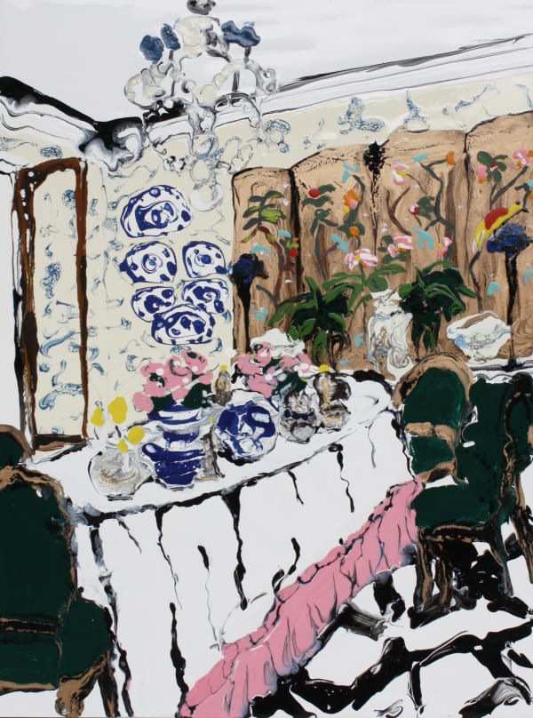 Mary Ronayne, Interior with Chinese Folding Screen, 2023