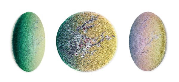 Zhuang Hong Yi Lunar Essence, 2022 Acrylic on fine rice paper D 130 cm D 51 1/8 in