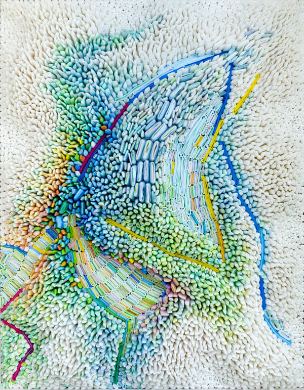 Ilhwa Kim Geographic Pressure, 2024 Hand-dyed Hanji Paper. 93 x 119 x 13 cm 36 5/8 x 46 7/8 x 5 1/8 in