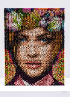 Maxim Wakultschik Mira, 2022 Ed. 10/25, coloured wooden sticks. 27 x 21 x 7 cm 10 5/8 x 8 1/4 x 2 3/4 in