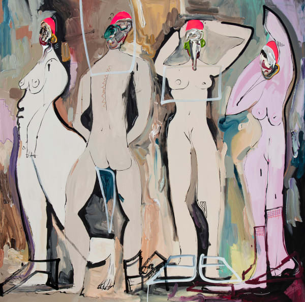 Vladinsky Let me Finish, 2023 Oil on canvas 132 x 132 cm 52 x 52 in