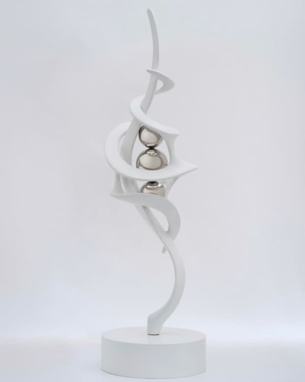 Gianfranco Meggiato Il Soffio della Vita, 2024 Aluminum magnesium casting, stainless steel, exterior paint. 200 x 64 x 64 cm 78 3/4 x 25 1/4 x 25 1/4 in 6