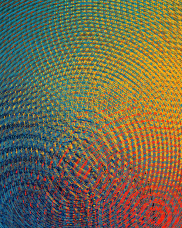 Zachary Lieberman, Ripple Study (Red, Blue, Yellow), 2024