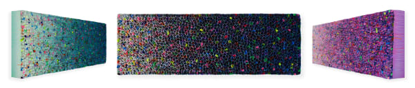 Zhuang Hong Yi Cosmic Flow, 2025 Acrylic on rice paper 60 x 180 cm 23 5/8 x 70 7/8 in