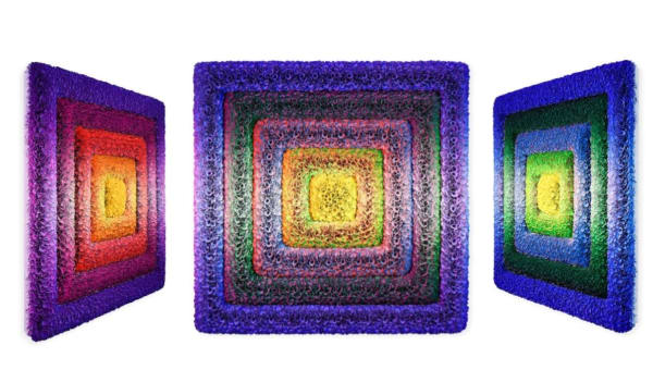 Zhuang Hong Yi Pandora's Box, 2023 Acrylic on fine rice paper 120 x 120 cm 47 1/4 x 47 1/4 in