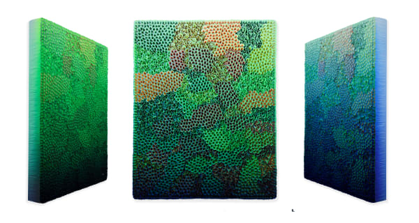 Zhuang Hong Yi Shadowed Oasis, 2024 Acrylic on fine rice paper mounted on canvas. 150 x 120 cm 59 x 47 1/4 in
