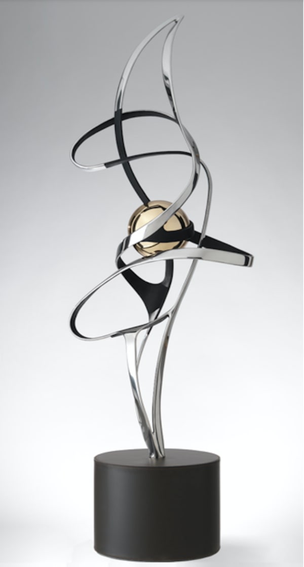 Gianfranco Meggiato Il Mio Pensiero Libero INOX height 150 cm height 59 1/8 in + Base h 30 cm