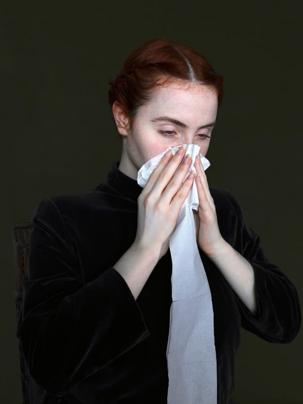 Romina Ressia Portrait with Toilet Paper , 2022 Archival Pigment Print 75 x 100 cm 29 1/2 x 39 3/8 in