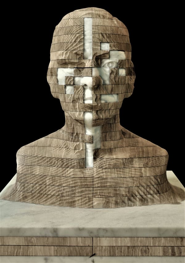 Seungwan Park, The Line 3 (old man portrait)