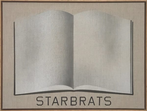 Edward Ruscha Starbrats Open Book, 2003 acrylic on linen 18 x 24 in 45.7 x 61 cm