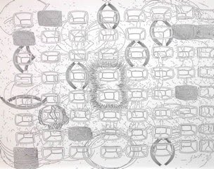 Gerhard Mayer "190 ", 04/2001, 2001 ink on paper 13 1/2 x 17 1/8 in 34.3 x 43.5 cm