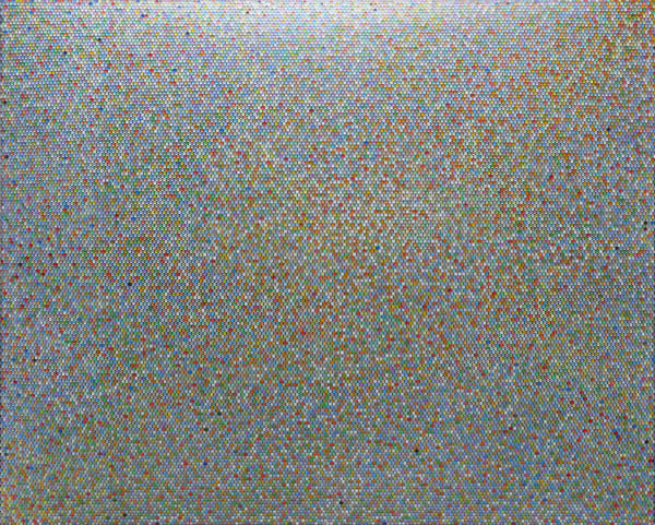 Rectangle of thousands of multicolored dots