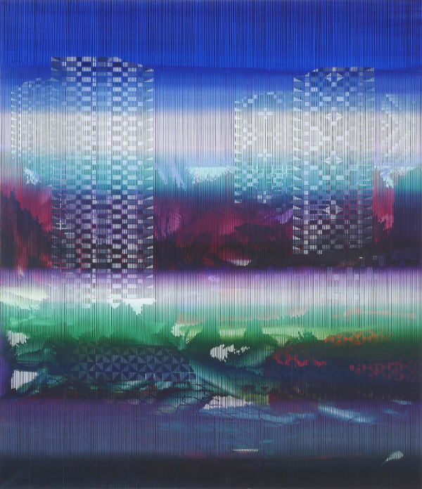 Driss Ouadahi Between Presence and Absence, 2025 acrylic and oil on canvas 59 x 51 1/8 in 150 x 130 cm