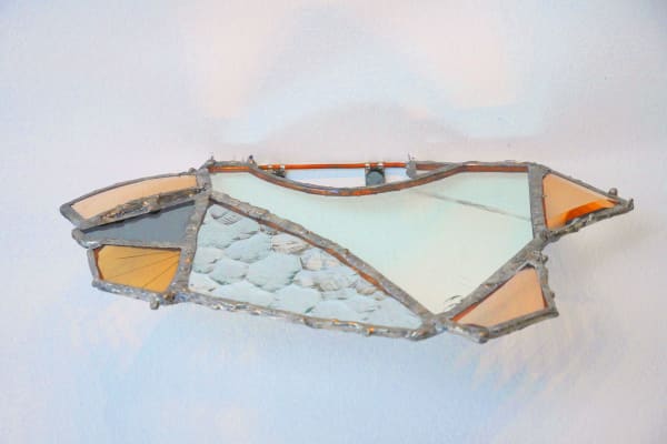 Nicolaus Chaffin LIGHT FIELD 03, 2024 glass, mirror, copper, solder, nails 8 x 11 in 20.3 x 27.9 cm