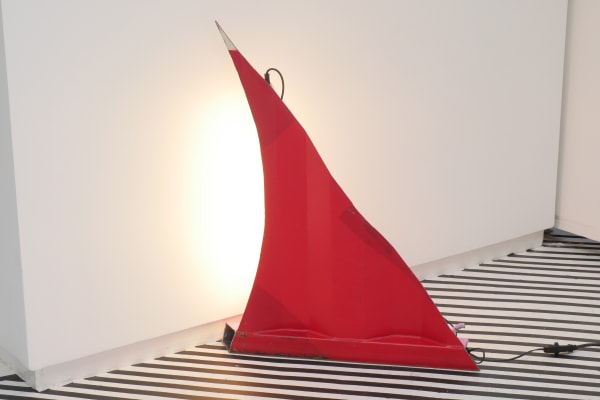 LOT-EK #8A 2D Triangle Side Lamp, 2023 steel, paint, LED light 33 1/4 x 26 x 2 1/2 in 84.5 x 66 x 6.3 cm