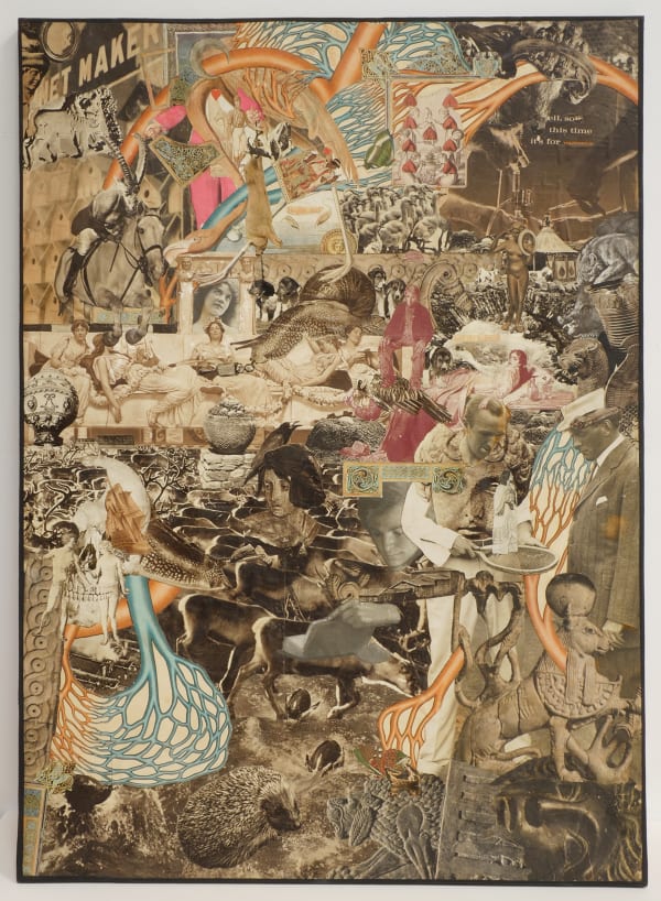 Jess (Collins) 1923-2004Net Maker, 1960 paste-up 31 x 22 1/4 in 78.7 x 56.5 cm