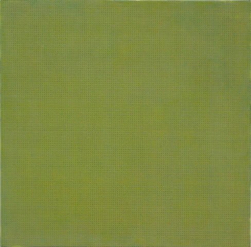 JOHN ANDREWS 05-13, 2005 pigment and wax on aluminum 26 x 26 x 1.5 inches 66.04 x 66.04 x 3.81 cms