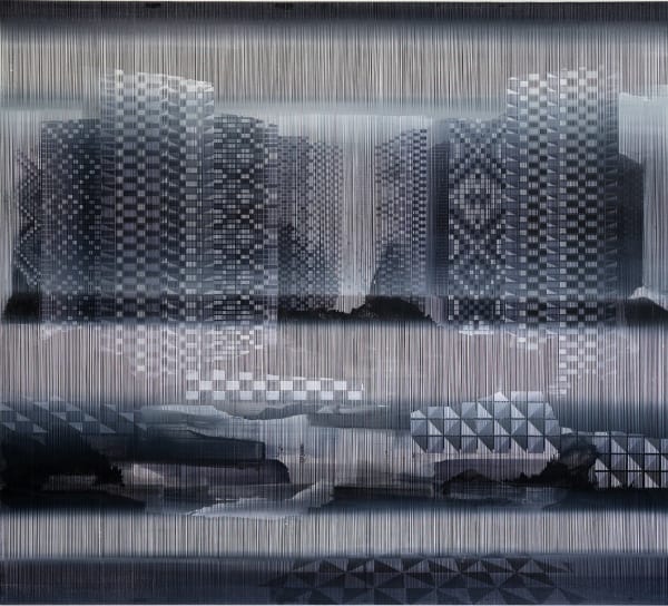 Driss Ouadahi Noir d´ivoire, 2025 acrylic and oil on canvas 70 7/8 x 78 3/4 in 180 x 200 cm