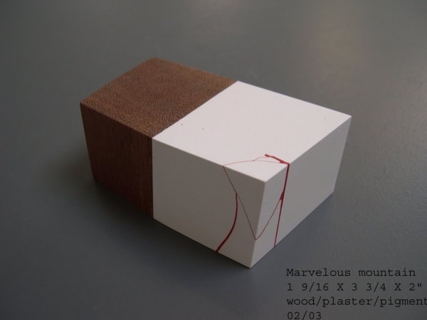 NELLEKE BELTJENS Marvelous mountain, 2002-03 wood/plaster/pigment 1.5625 x 3.75 x 2 inches 3.96875 x 9.525 x 5.08 cms