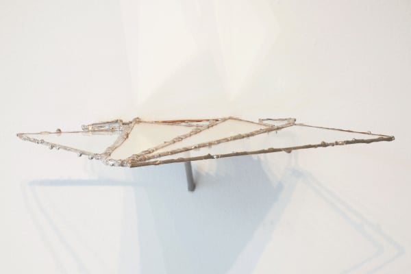 Nicolaus Chaffin LIGHT FIELD 19, 2024 glass, mirror, copper, solder, nails 8 x 12 in 20.3 x 30.5 cm