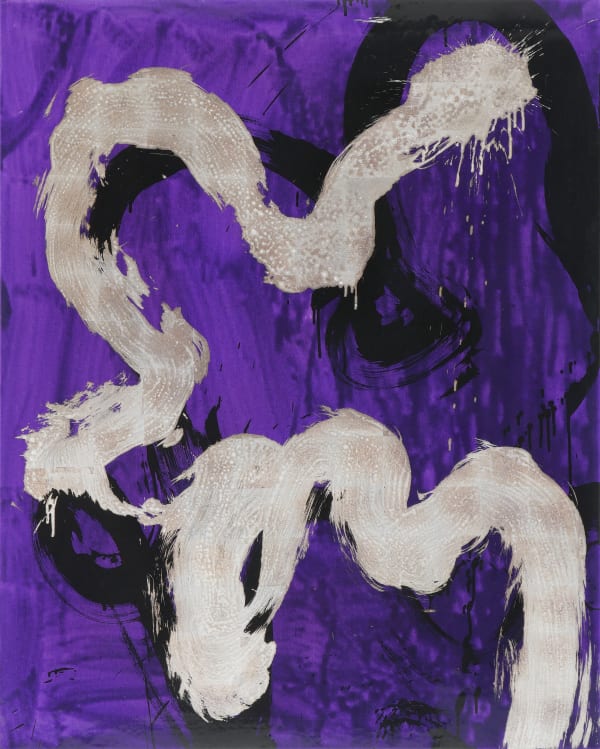 Max Gimblett Paradise After Tintoretto, 2014 gesso, acrylic and vinyl polymers, Ex-74 resin, water-based size and silver leaf on canvas 50 x 40 in 127 x 101.6 cm