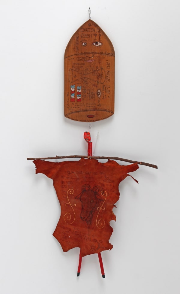 William T. Wiley Devils in the Details, 2009 mixed media 60 x 30 x 6 inches/152.4 x 76.2 x 15.2 cm