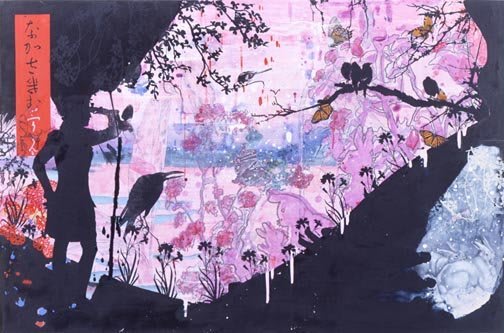 CATHERINE MCCARTHY Gardening at Dusk, 2005 oil and acrylic on canvas 35 x 53 inches 88.9 x 134.62 cms