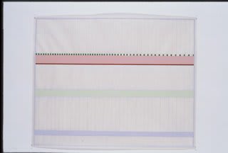 Susan Marie Dopp 4 Zips, 1 Check, 2005 gouache and graphite on mulberry paper 30.375 x 24.375 inches 77.1525 x 61.9125 cms