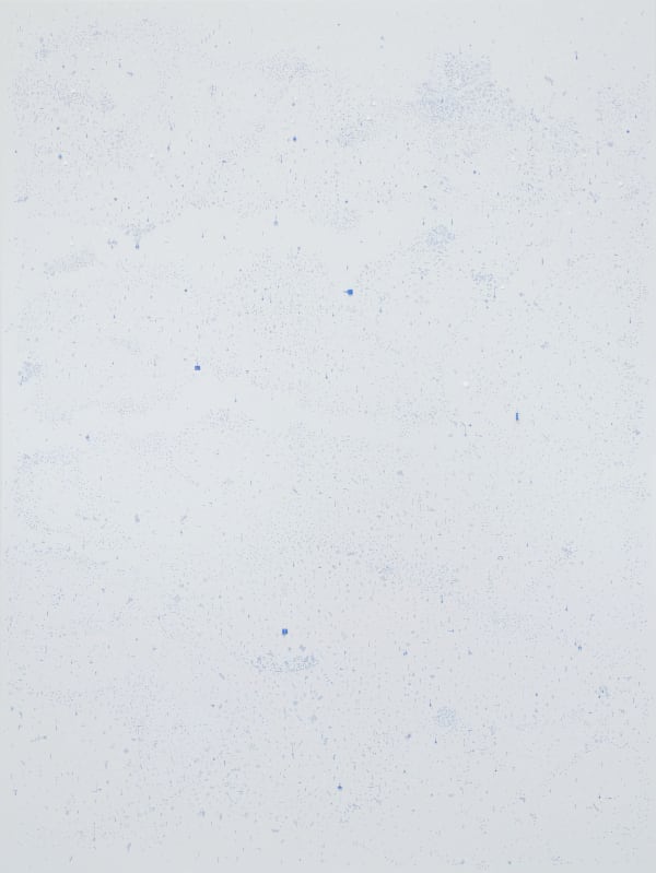 Marco Maggi ECONOMY OF ATTENTION (white), 2024 cut paper on Dibond 48 x 36 in 121.9 x 91.4 cm