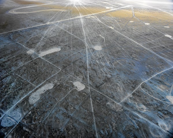 Michael Light Black Rock City in October, Looking Northwest, Pleistocene Lake Lahontan, Gerlach, Nevada, 2017 pigment print 59 x 74 in 149.9 x 188 cm