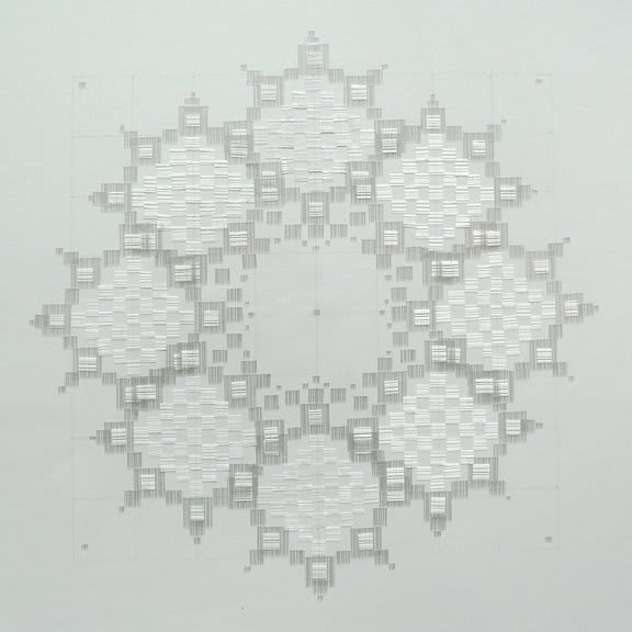 Hoferer, Marietta S-Quartett 4, 2006 pencil and tape on paper 15 x 15 inches 38.1 x 38.1 cms