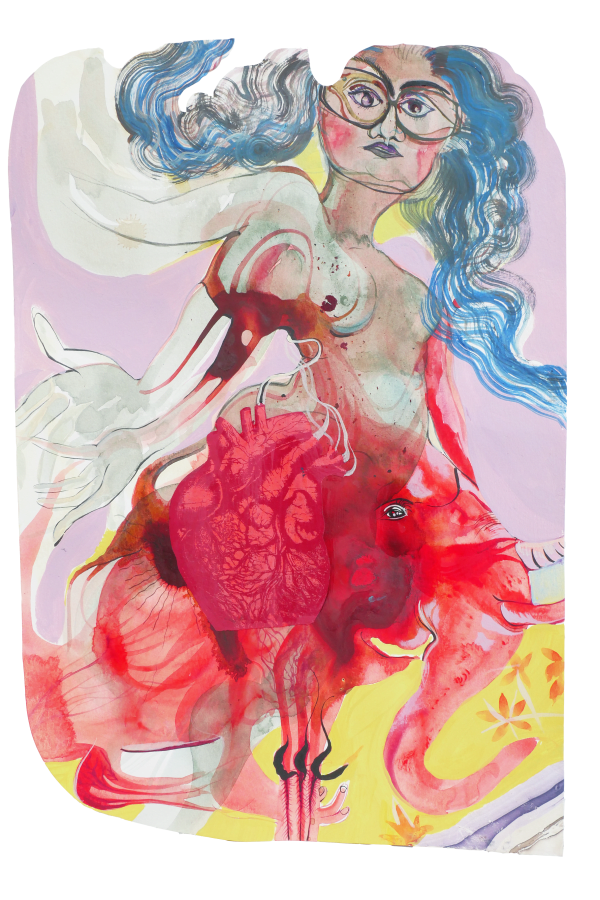 Rina Banerjee, Affinity and intimacy, no excess of miracles could explain my elephant my self as one., 2024