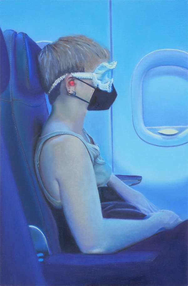 Tim Hawkinson Clare/Plane, 2021 oil on panel 9 1/2 x 6 1/4 in 24.1 x 15.9 cm