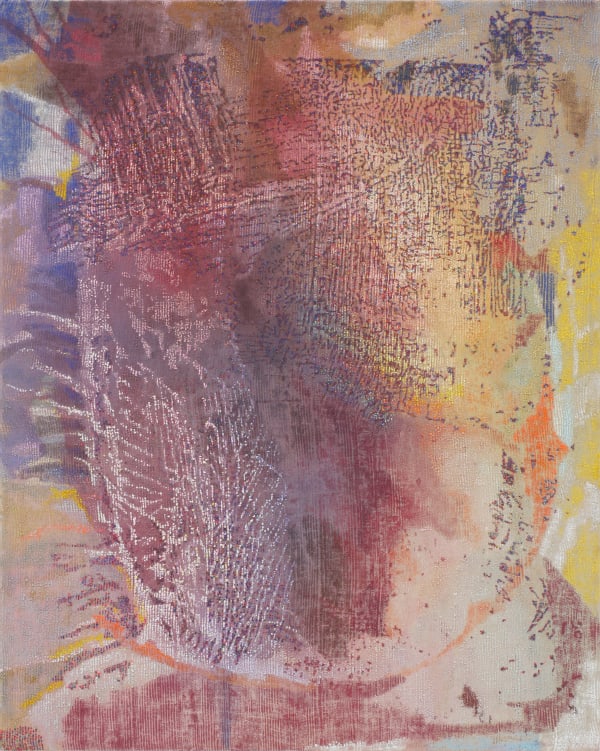 Jutta Haeckel Pattern of Chance II, 2021 acrylic on jute 59 1/8 x 47 1/4 in 150 x 120 cm