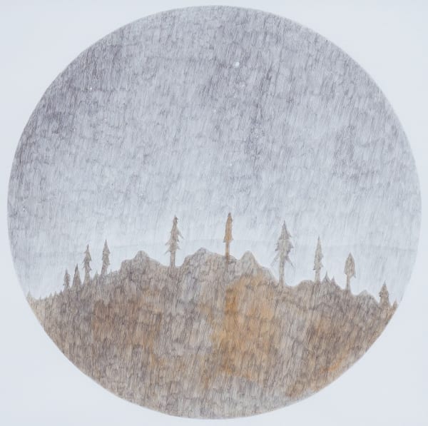 Russell Crotty Lyra over Summit Boulders Mt. Pinos, 2006 ink and watercolor on paper 20 x 20 in 50.8 x 50.8 cm