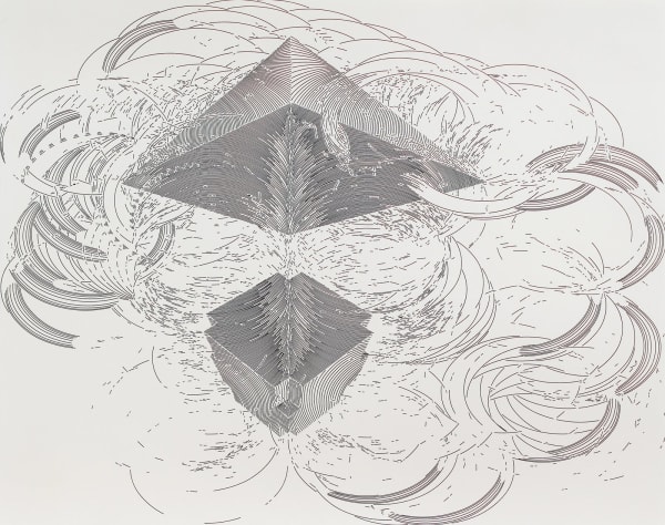 Gerhard Mayer "324", 08/2009, 2009 ink on paper 13 1/2 x 17 1/8 inches 34.3 x 43.4 cm framed: 16 5/8 x 20 1/8 inches, 42.3 x 51.2 cm