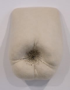 Stephanie Metz Amorphozoa #7, 2010 felted wool and porcupine quills 10 x 7 x 4 inches 25.4 x 17.8 x 10.2 cms