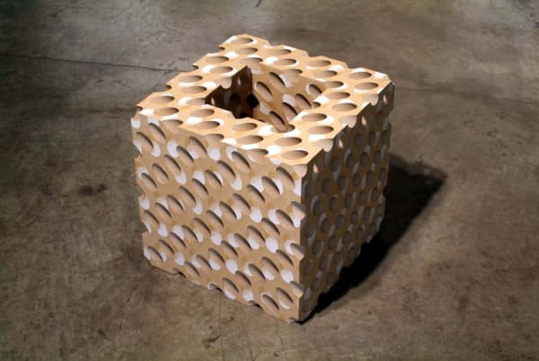 Gay Outlaw Camo Cube (Negative), 2005 plastic, paper, glue 16 x 16 x 16 inches 40.6 x 40.6 x 40.6 cms