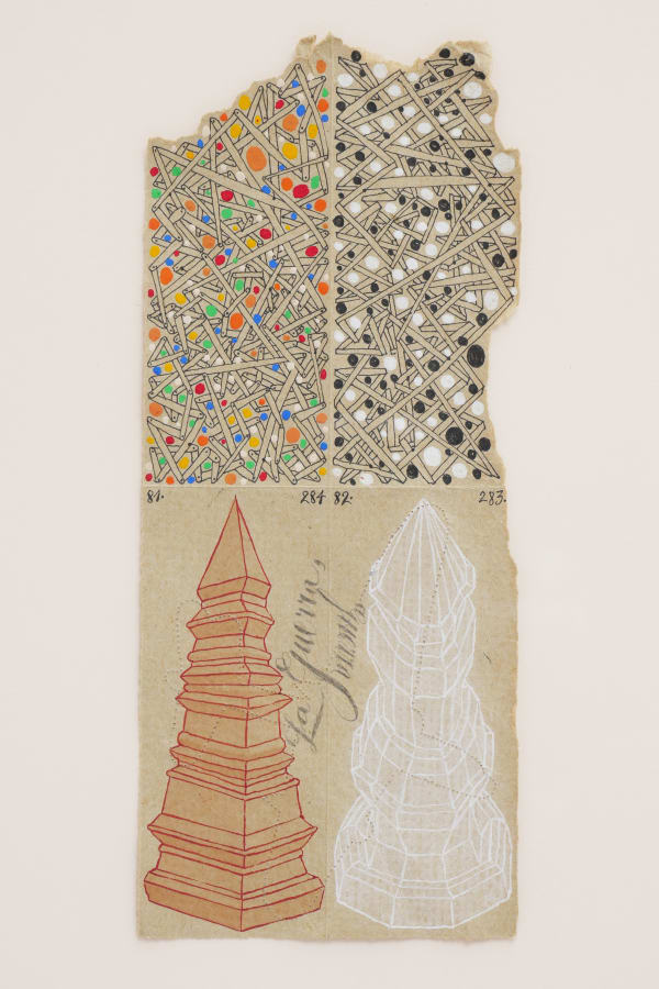 José Antonio Suárez Londoño #2, 2002 mixed media on paper image 8 3/4 x 3 1/2 in/22.2 x 8.9 cm sheet 22 1/4 x 15 in/56.5 x 38.1 cm