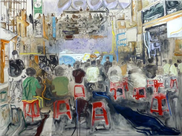 Stefan Ettlinger Neun (Nine), 2010 egg tempera and oil on canvas 59.1 x 78.8 inches 150 x 200 cms