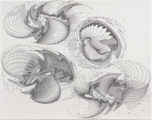Gerhard Mayer "320", 03/2008, 2008 ink on paper - Framed 34.3 x 43.4 cm 13 1/2 x 17 1/8 inches