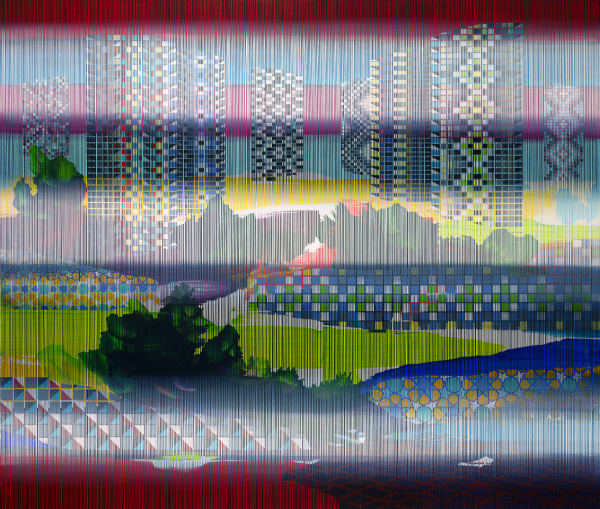 Driss Ouadahi Memories Revived, 2025 acrylic and oil on canvas 66 7/8 x 78 3/4 in 170 x 200 cm