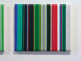 Brian Wasson White Side, 2007 lawnchair webbing, canvas, wood 20 x 24 x 1 inches 50.8 x 61 x 2.5 cms